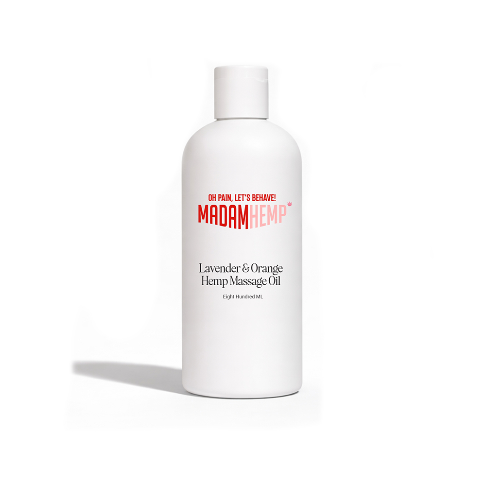 Madam Hemp Lavender & Orange Hemp Massage Oil, 800 ml, on itshemp.in