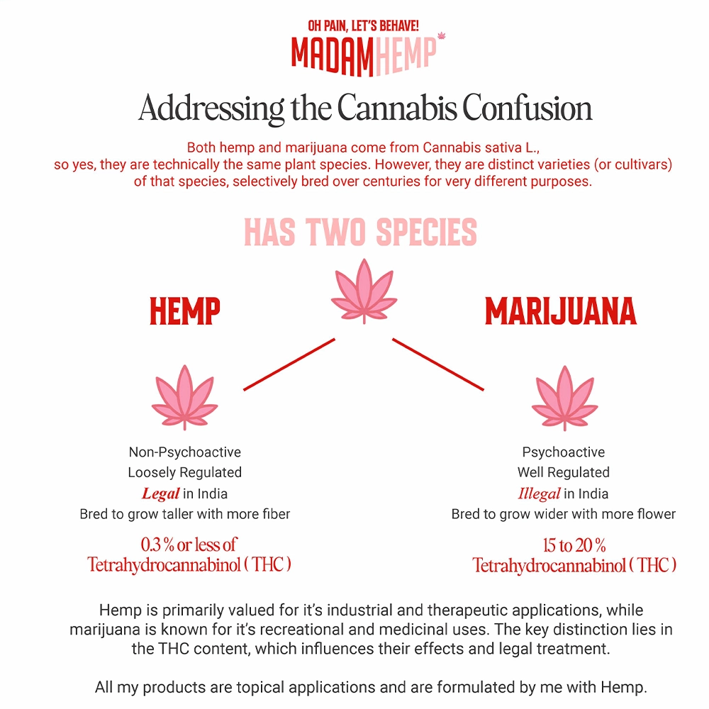 Madam Hemp Lavender & Orange Hemp Massage Oil, 800 ml, on itshemp.in