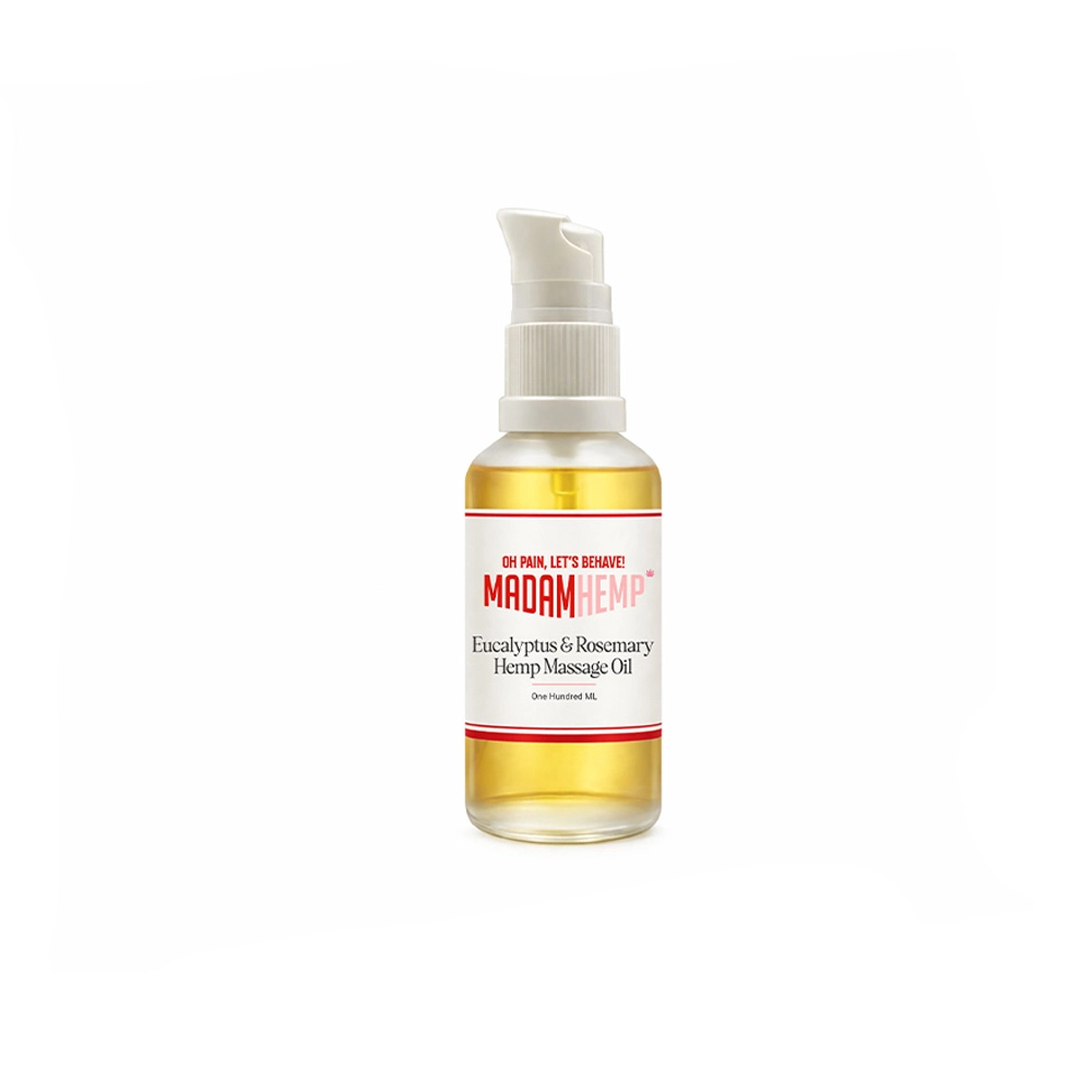 Madam Hemp Eucalyptus & Rosemary Hemp Massage Oil, 100 ml, on itshemp.in