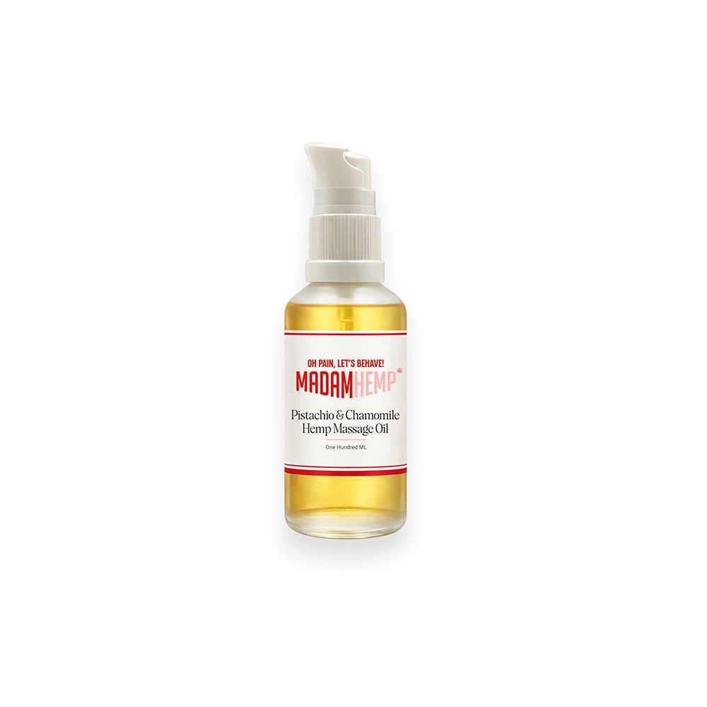 Madam Hemp Pistachio & Chamomile Hemp Massage Oil, 100 ml on itshemp.in