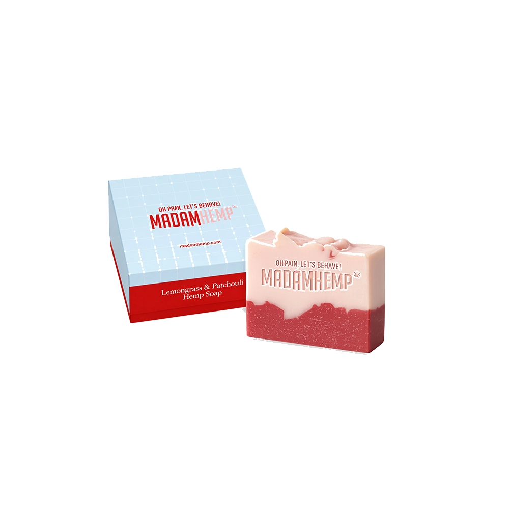 Madam Hemp Lemongrass & Patchouli Hemp Soap, 200 grams - Image 2