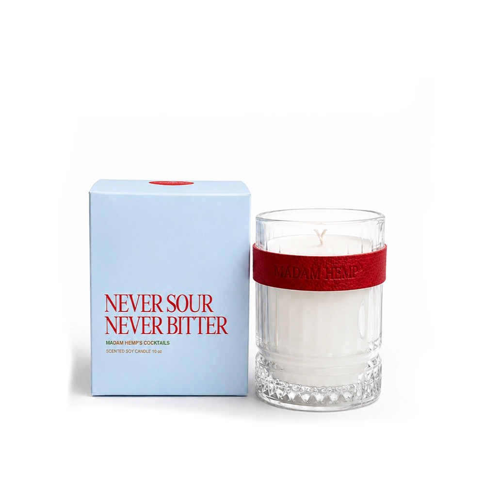 MH263016_3 Madam Hemp Never Sour Never Bitter Hemp Candle, 10 oz - Image 1