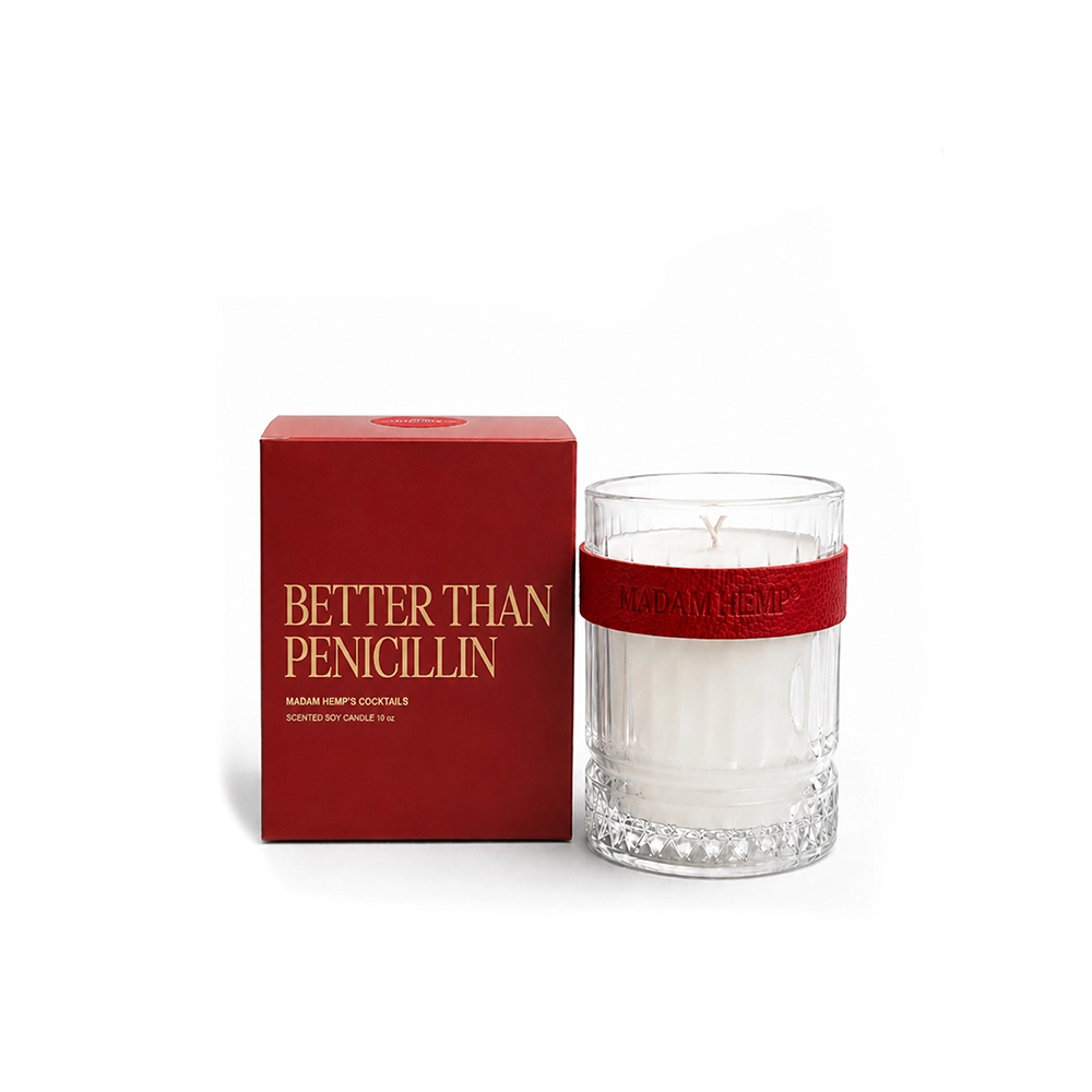 MH263018_2 Madam Hemp Better Than Penicillin Hemp Candle, 10 oz - Image 1
