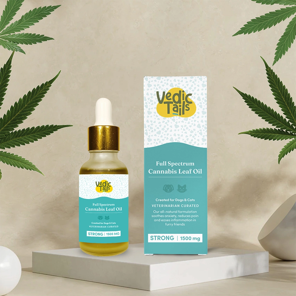 Vedic Tails Full Spectrum Cannabis, leaf extract for Pet - Strong, 30ml - Image 7