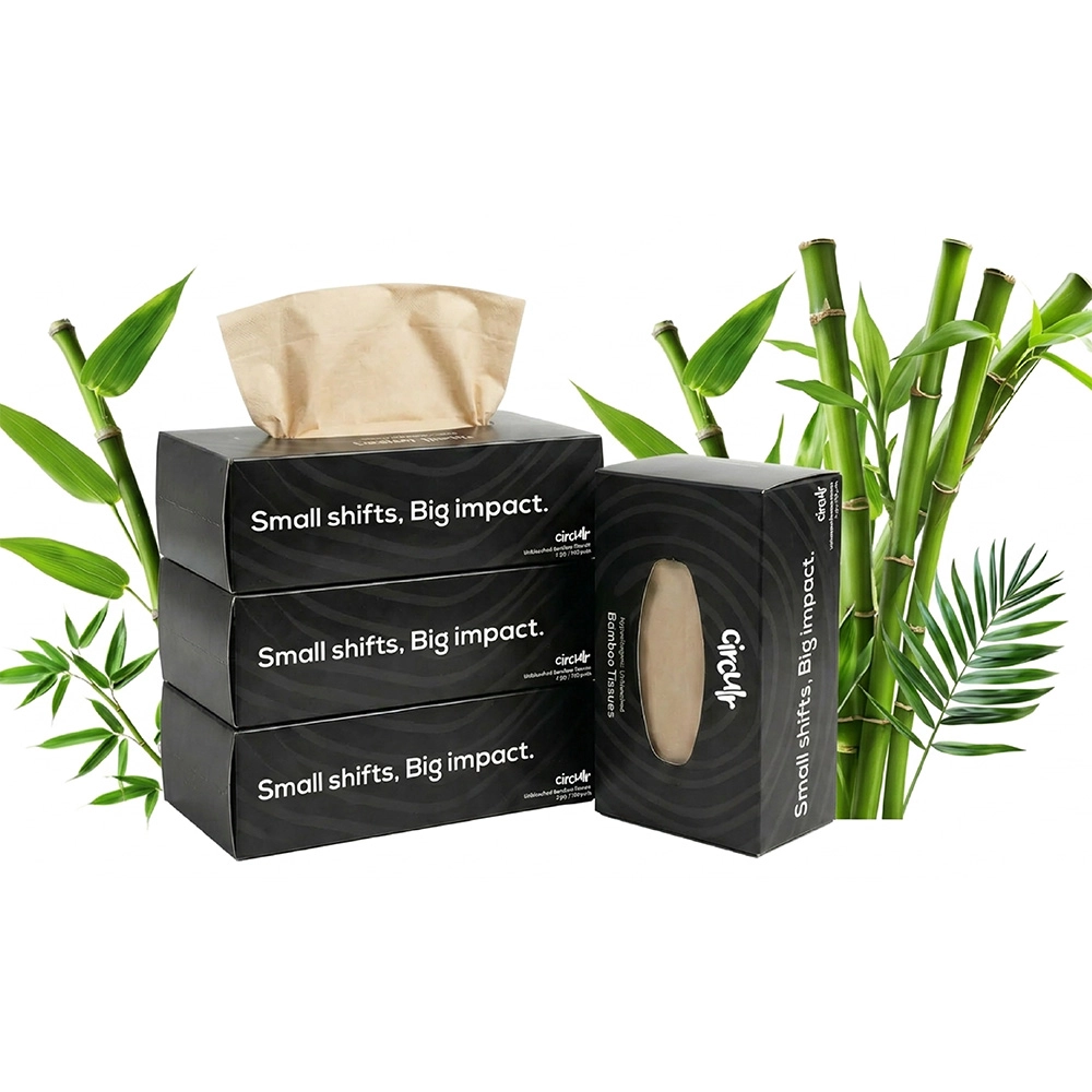 CC267001_1 Circulr Bamboo Facial Tissues - Black on itshemp.in