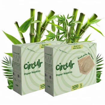 Circulr Bamboo Paper Napkins on itshemp.in