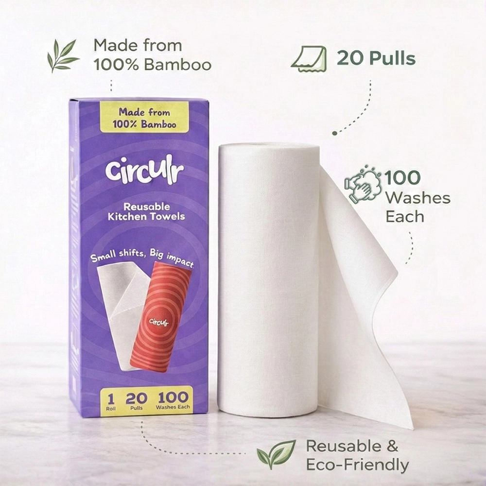 Circulr Reusable Bamboo Kitchen Towel on itshemp.in