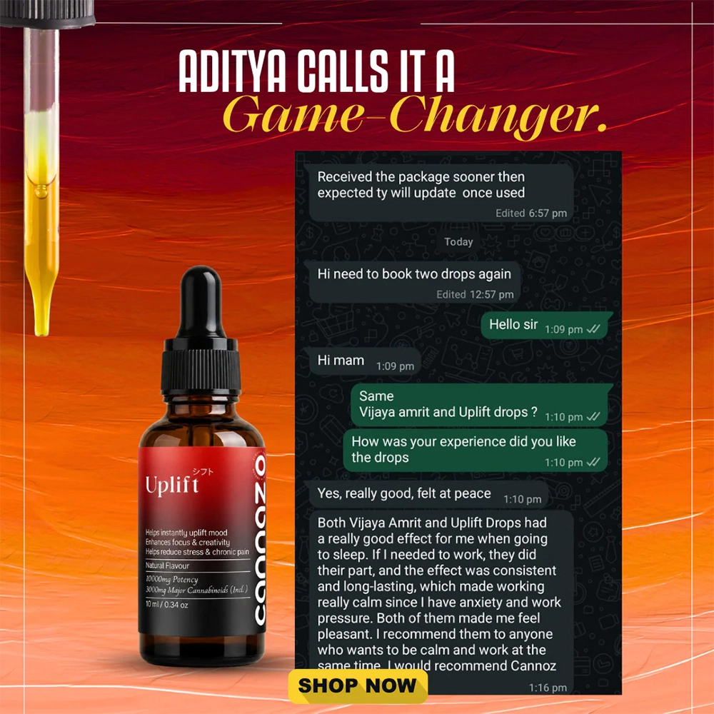 CannazoIndia Uplift Drops, Extra Strong Oil for Depression, (3ml-10ml) - Image 5