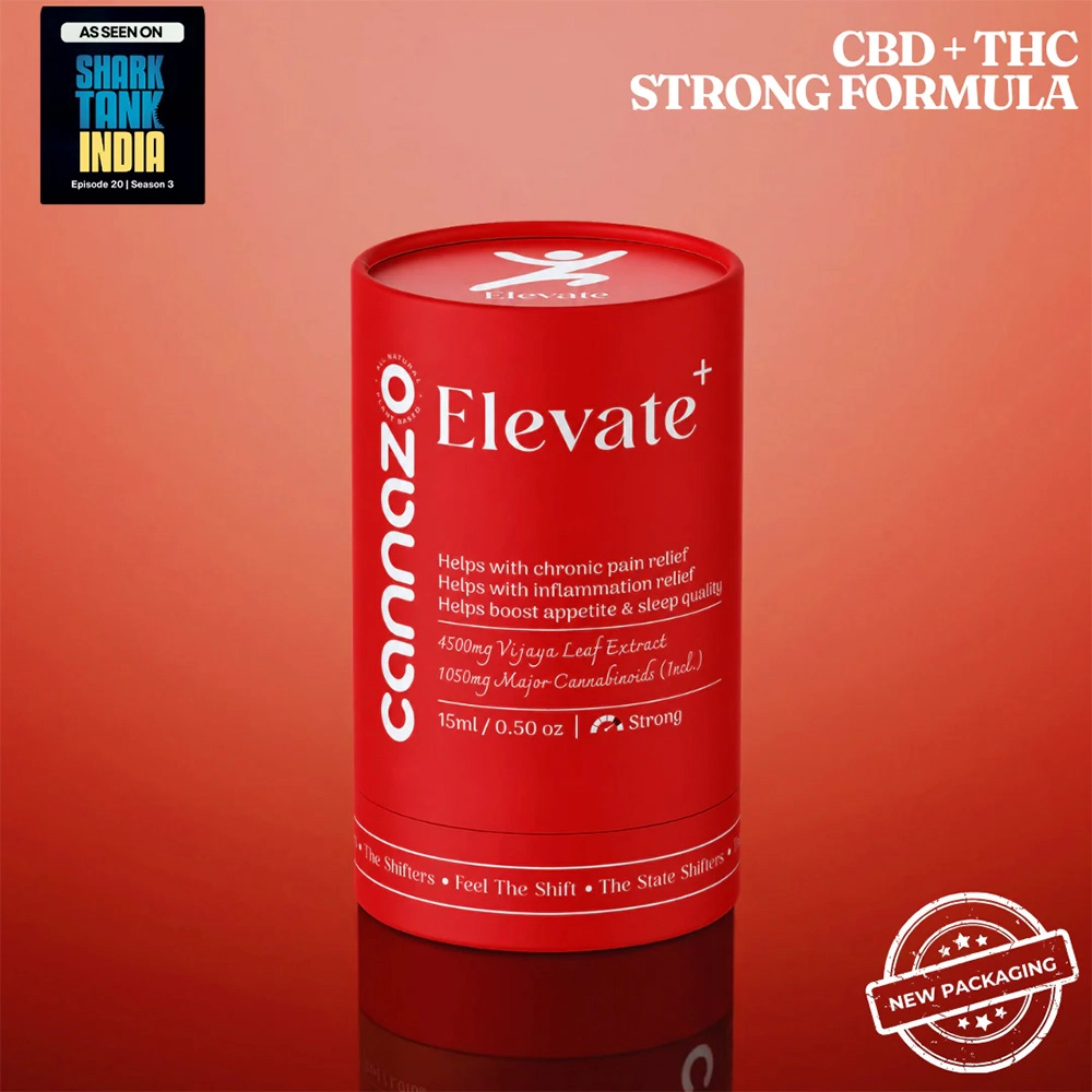 CannazoIndia ELEVATE + Drops (Vijaya Ambrosia), CBD+THC, (3ml-15ml) - Image 3
