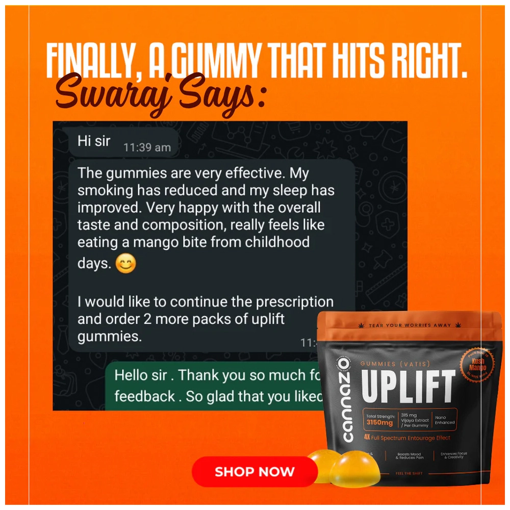 CannazoIndia Mood Elevating Kit, Uplift Drop + Tropical Raw Mango - Image 4
