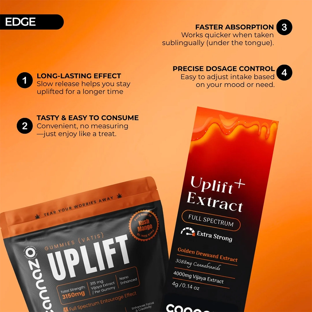 CannazoIndia Uplift & Unwind Kit For Deep Relaxation & Happiness (Mango Kush-1gm) - Image 3