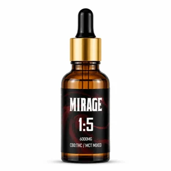 MIRAGE Xtra Potent 6000mg 1:5 THC Dominant CBD:THC, (5ml-15ml)