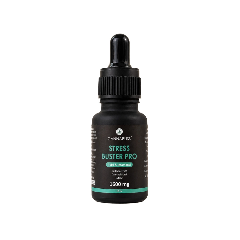 Cannabliss Stress Buster Pro Full Spectrum Cannabis Leaf Extract, 10 ml - Image 1