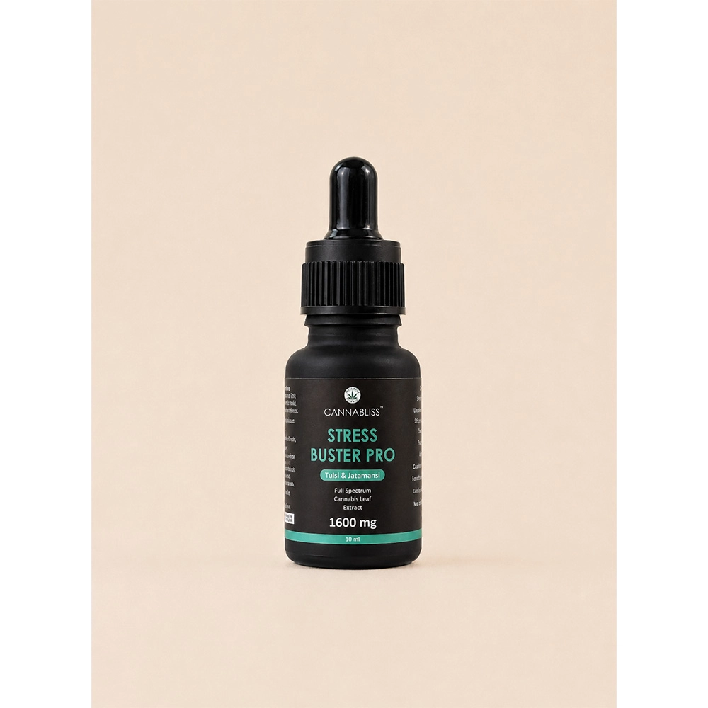 Cannabliss Stress Buster Pro Full Spectrum Cannabis Leaf Extract, 10 ml - Image 2
